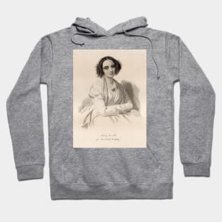 Fanny Mendelssohn | Portrait of Fanny Mendelssohn and manuscript with original signature Hoodie